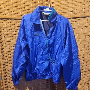 COLUMBIA, Men's Spring, Fall, Gym, Activewear, Blue Windbreaker Jacket  w Hood